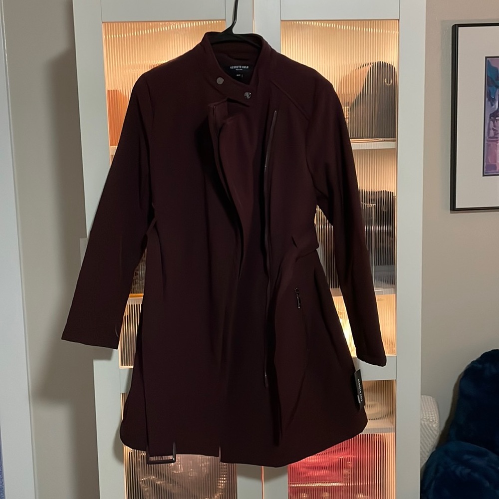 Kenneth Cole Maroon Coat size M